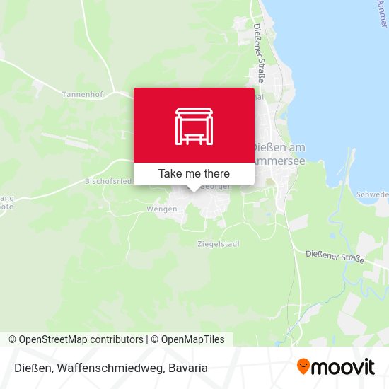 Dießen, Waffenschmiedweg map