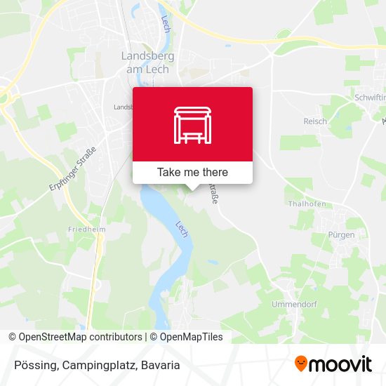 Pössing, Campingplatz map