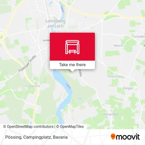 Карта Pössing, Campingplatz