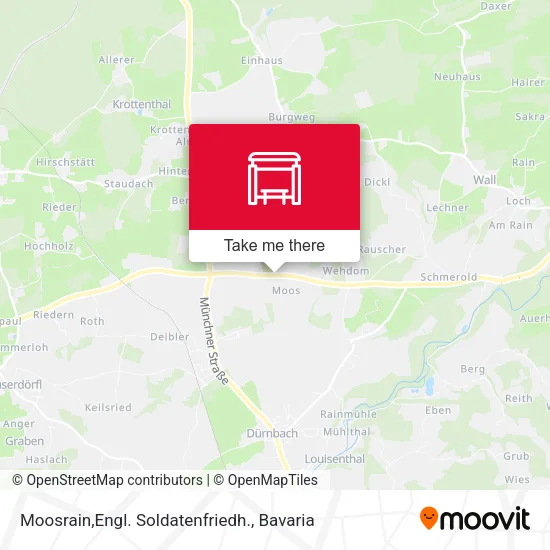 Карта Moosrain,Engl. Soldatenfriedh.