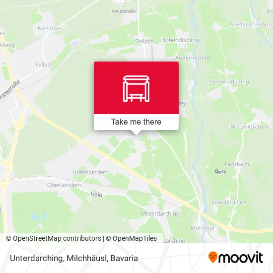 Карта Unterdarching, Milchhäusl
