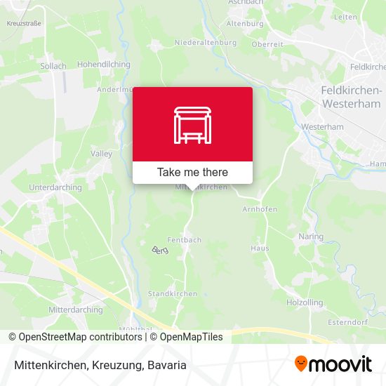 Mittenkirchen, Kreuzung map