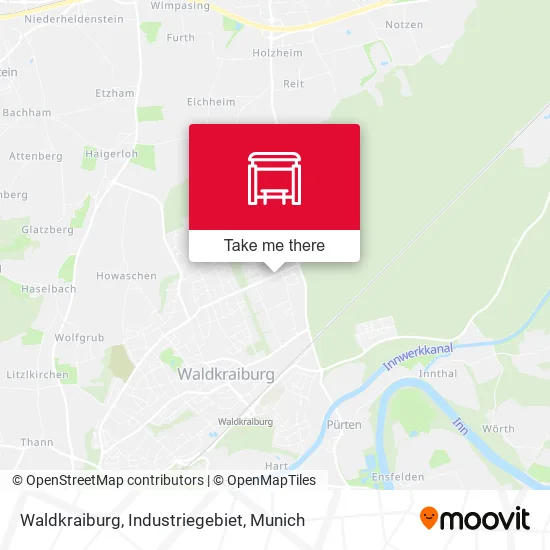 Карта Waldkraiburg, Industriegebiet