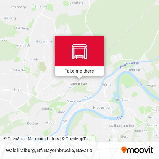 Waldkraiburg, Bf/Bayernbrücke map