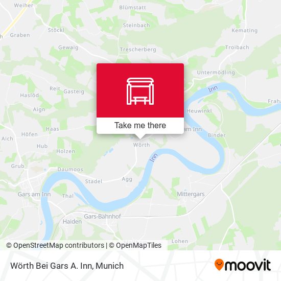 Wörth Bei Gars A. Inn map