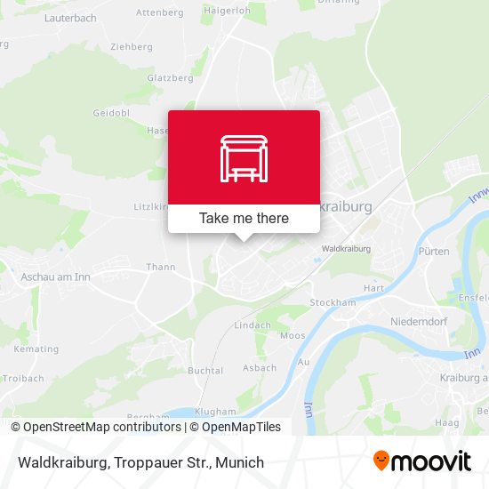 Waldkraiburg, Troppauer Str. map