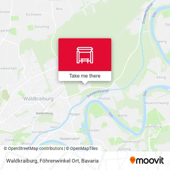 Карта Waldkraiburg, Föhrenwinkel Ort