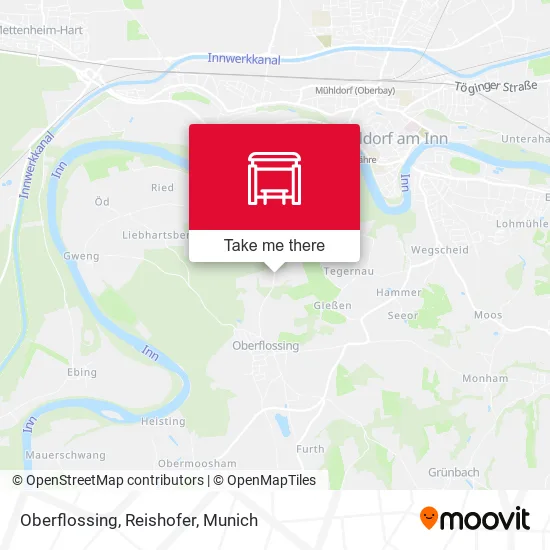 Карта Oberflossing, Reishofer