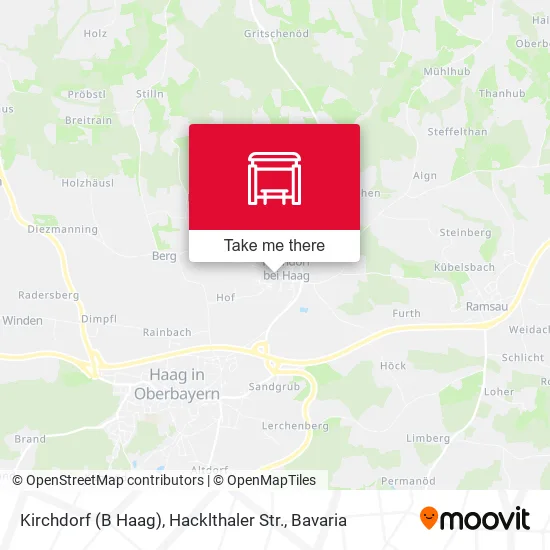 Карта Kirchdorf (B Haag), Hacklthaler Str.