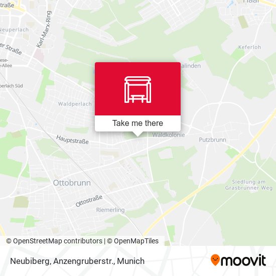 Neubiberg, Anzengruberstr. map