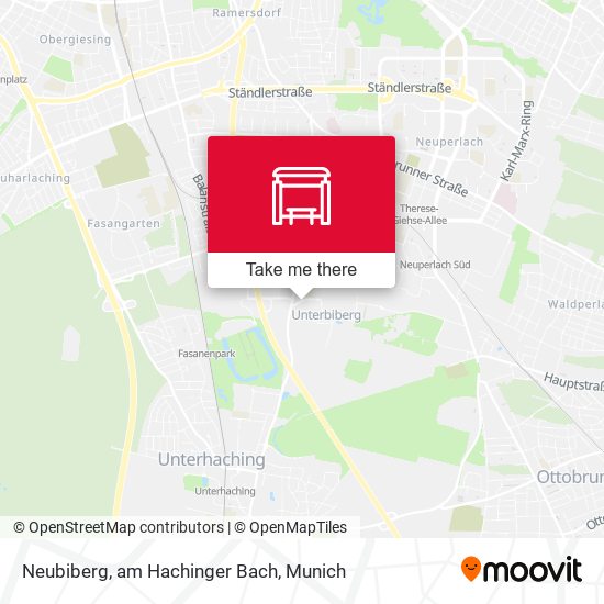 Neubiberg, am Hachinger Bach map