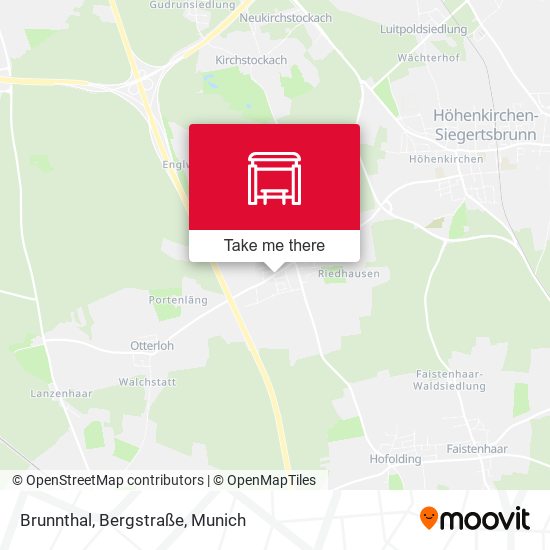 Brunnthal, Bergstraße map