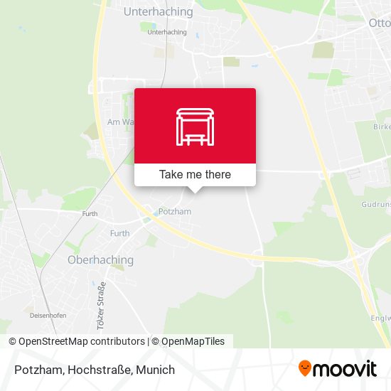 Potzham, Hochstraße map