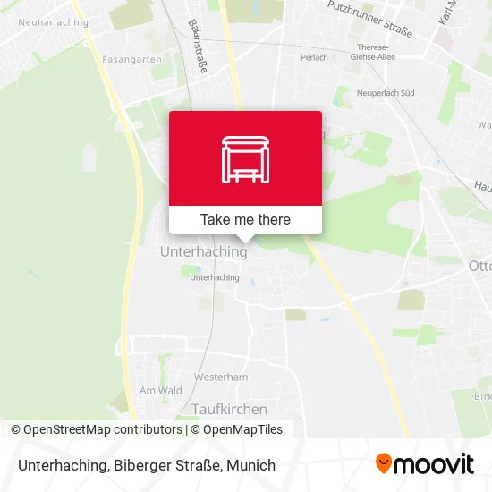 Карта Unterhaching, Biberger Straße