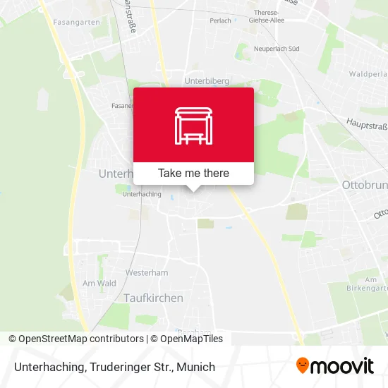 Карта Unterhaching, Truderinger Str.