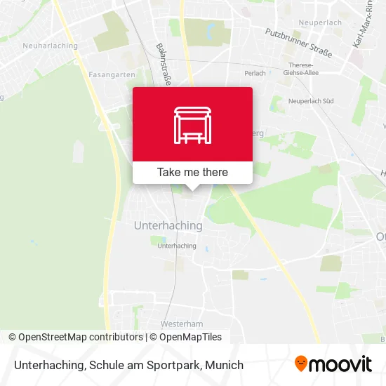 Карта Unterhaching, Schule am Sportpark
