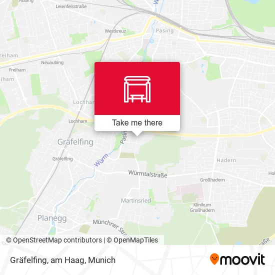 Карта Gräfelfing, am Haag