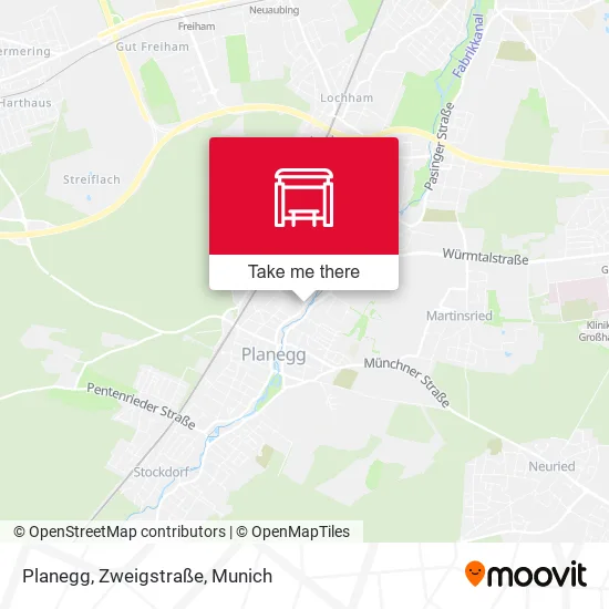 Карта Planegg, Zweigstraße