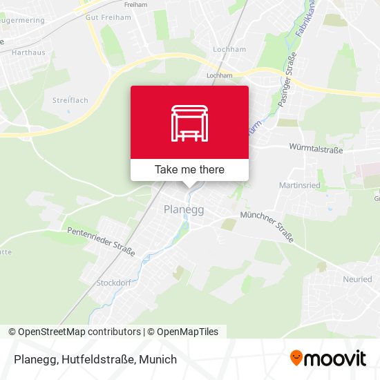 Planegg, Hutfeldstraße map