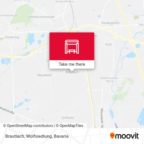 Карта Brautlach, Wolfsiedlung