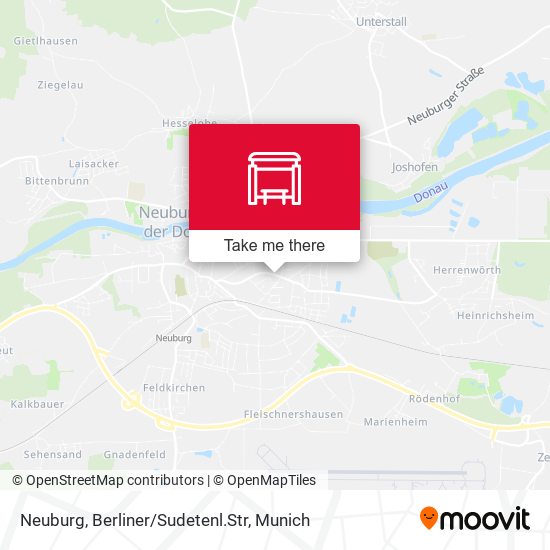 Neuburg, Berliner/Sudetenl.Str map