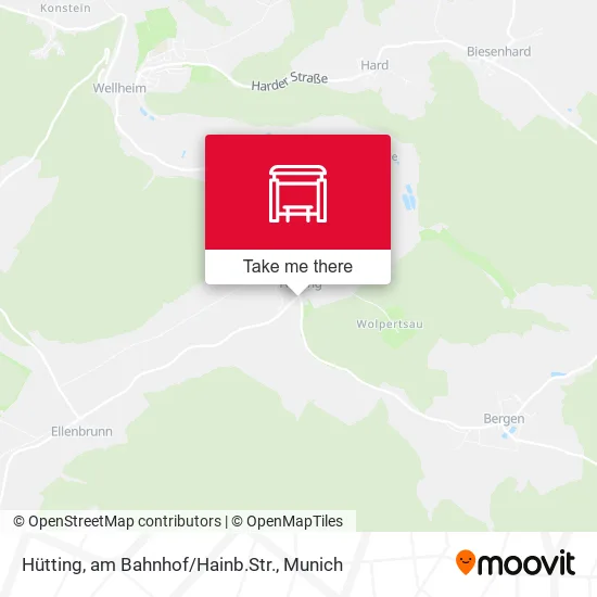 Карта Hütting, am Bahnhof/Hainb.Str.