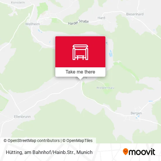 Карта Hütting, am Bahnhof/Hainb.Str.