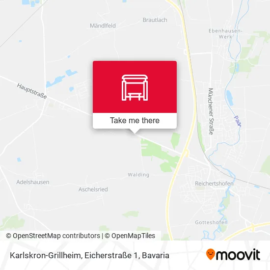 Карта Karlskron-Grillheim, Eicherstraße 1