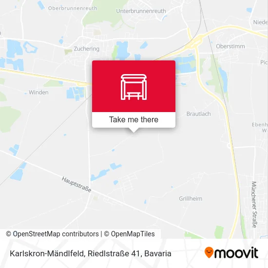 Карта Karlskron-Mändlfeld, Riedlstraße 41