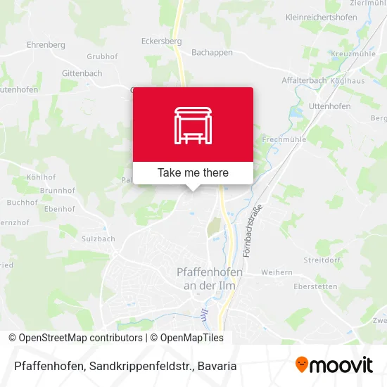 Карта Pfaffenhofen, Sandkrippenfeldstr.