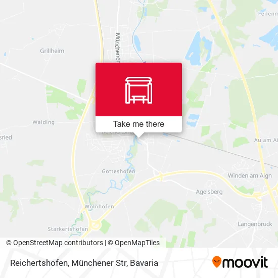 Карта Reichertshofen, Münchener Str