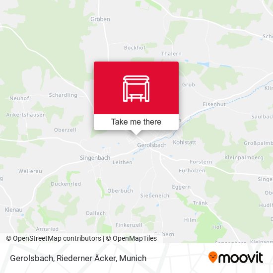 Gerolsbach, Riederner Äcker map