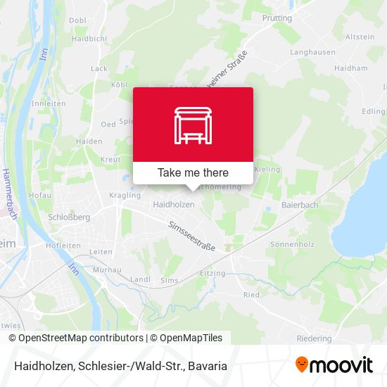 Haidholzen, Schlesier- / Wald-Str. map
