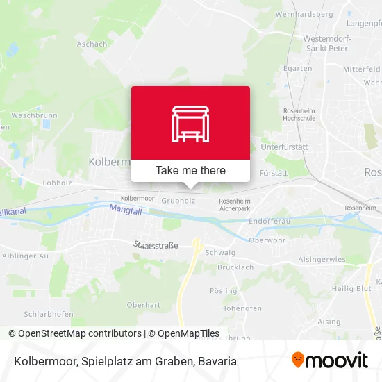 Карта Kolbermoor, Spielplatz am Graben