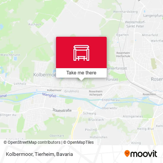 Карта Kolbermoor, Tierheim