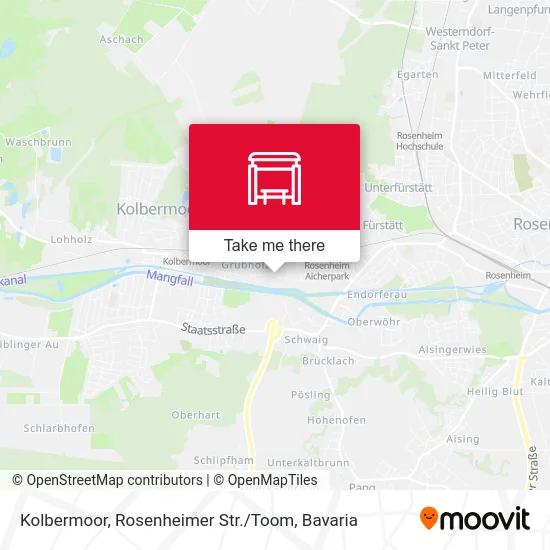 Карта Kolbermoor, Rosenheimer Str. / Toom