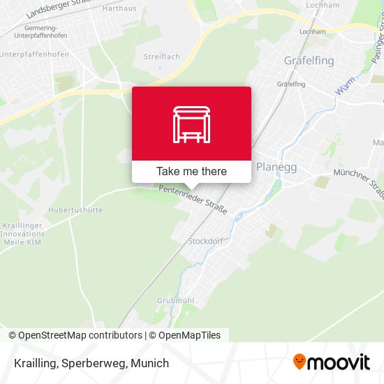 Krailling, Sperberweg map