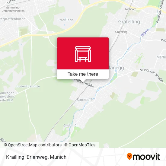 Карта Krailling, Erlenweg