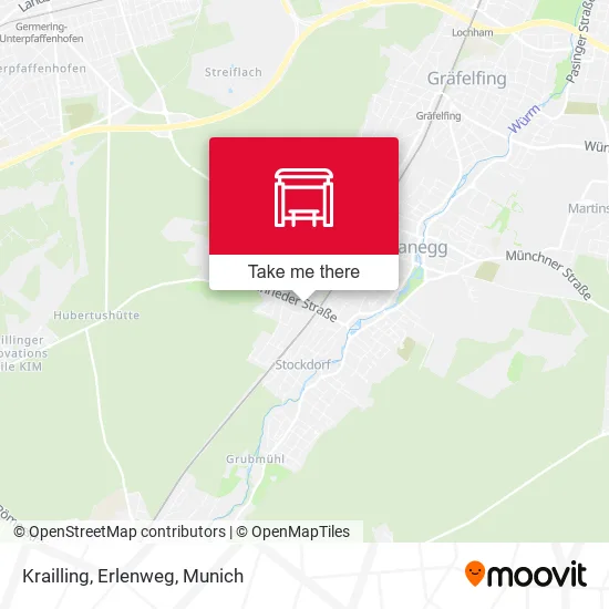 Карта Krailling, Erlenweg