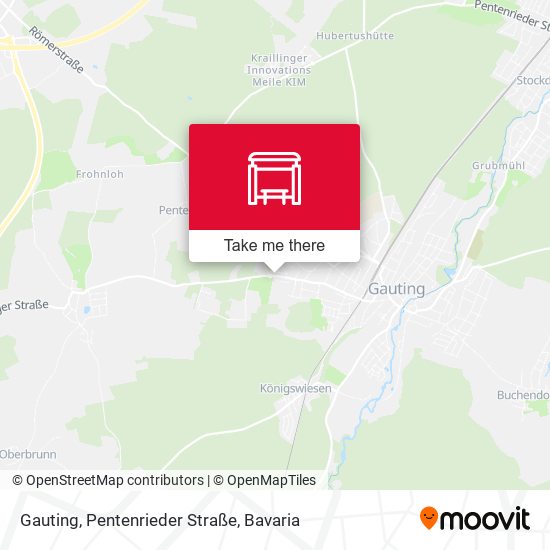 Gauting, Pentenrieder Straße map