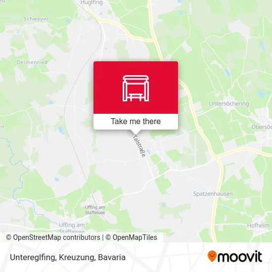 Карта Untereglfing, Kreuzung