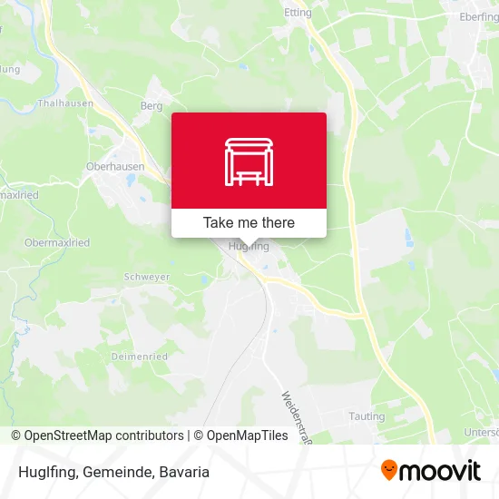 Карта Huglfing, Gemeinde