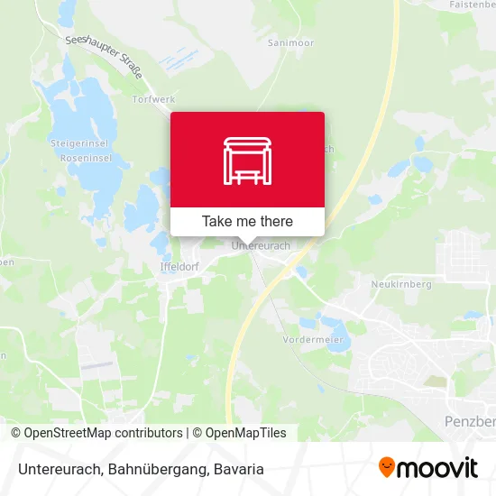 Карта Untereurach, Bahnübergang