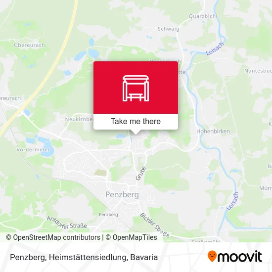 Карта Penzberg, Heimstättensiedlung