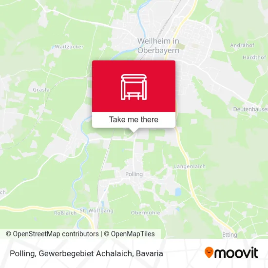 Карта Polling, Gewerbegebiet Achalaich