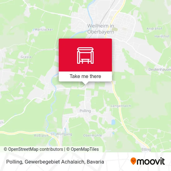 Карта Polling, Gewerbegebiet Achalaich