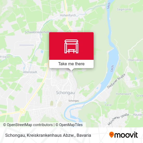 Schongau, Kreiskrankenhaus Abzw. map