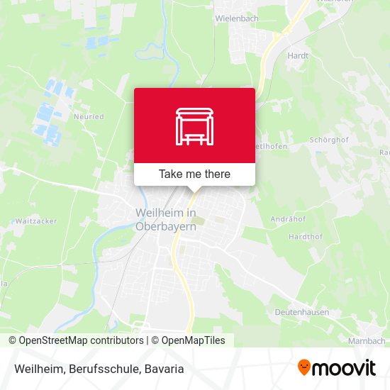 Карта Weilheim, Berufsschule