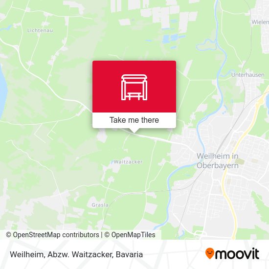 Weilheim, Abzw. Waitzacker map