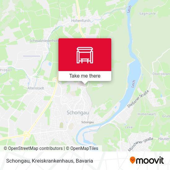 Schongau, Kreiskrankenhaus map